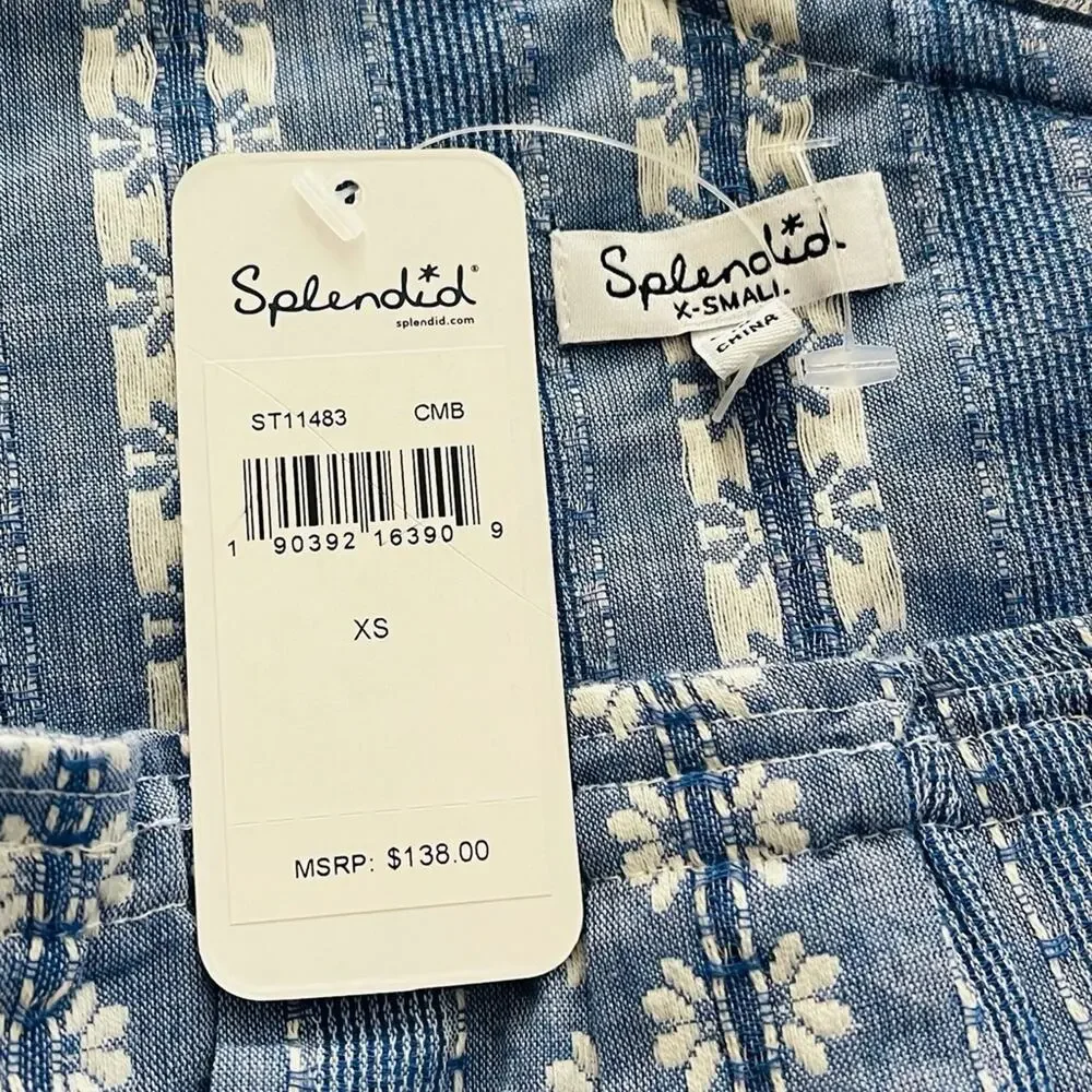 Splendid Chambray One Shoulder Top - Picture 6 of 7